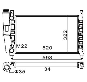 Chladič, chlazení motoru HART 600 405