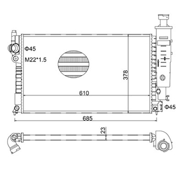 Chladič, chlazení motoru HART 601 636