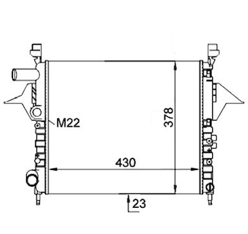 Chladič, chlazení motoru HART 605 595