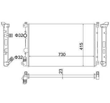 Chladič, chlazení motoru HART 605 896