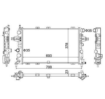 Chladič, chlazení motoru HART 612 356