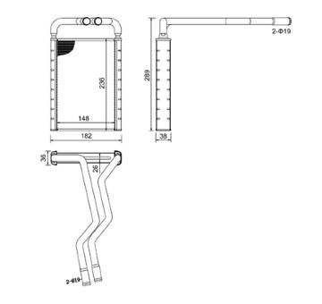 Výměník tepla, vnitřní vytápění HART 630 926