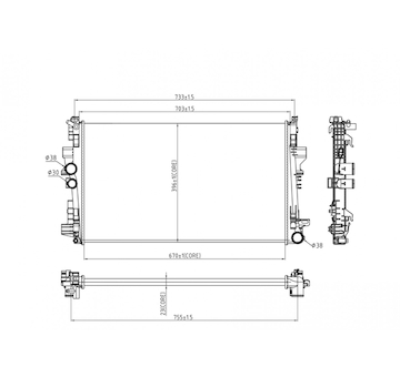 Chladič, chlazení motoru HART 607 841