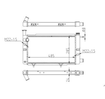 Chladič, chlazení motoru HART 600 140