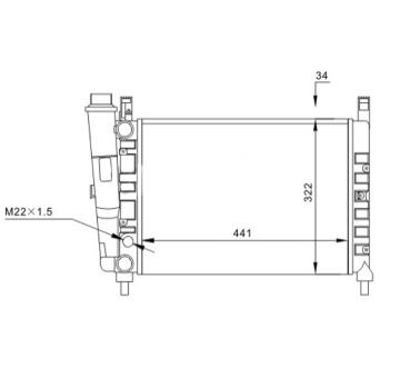 Chladič, chlazení motoru HART 600 409