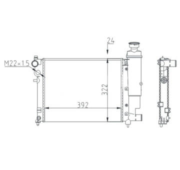 Chladič, chlazení motoru HART 600 482