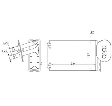 Výměník tepla, vnitřní vytápění HART 602 201