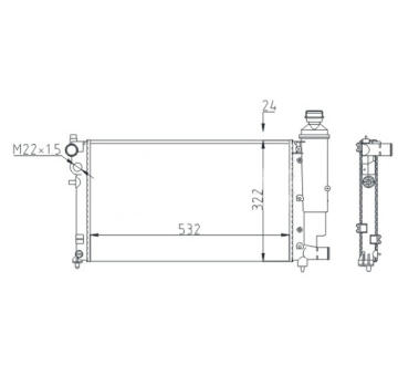 Chladič, chlazení motoru HART 605 558