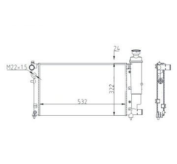 Chladič, chlazení motoru HART 605 563