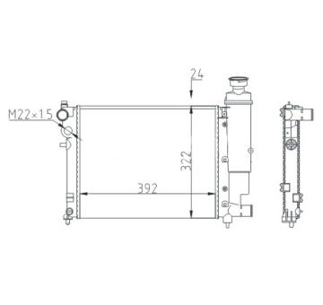 Chladič, chlazení motoru HART 605 564