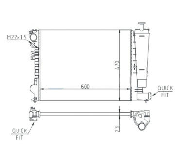 Chladič, chlazení motoru HART 605 977