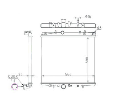 Chladič, chlazení motoru HART 607 344