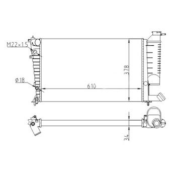 Chladič, chlazení motoru HART 608 316