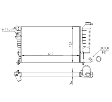 Chladič, chlazení motoru HART 608 359