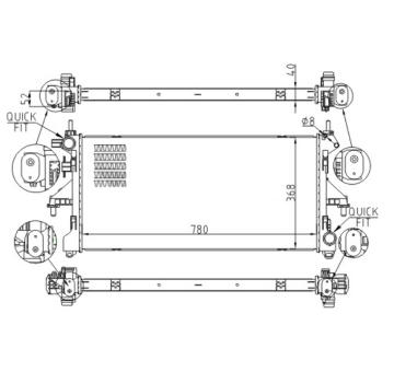 Chladič, chlazení motoru HART 616 608