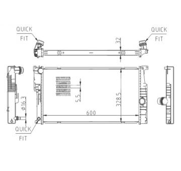 Chladič, chlazení motoru HART 618 693