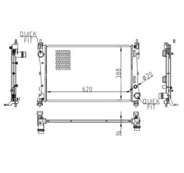 Chladič, chlazení motoru HART 620 607