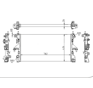 Chladič, chlazení motoru HART 642 966