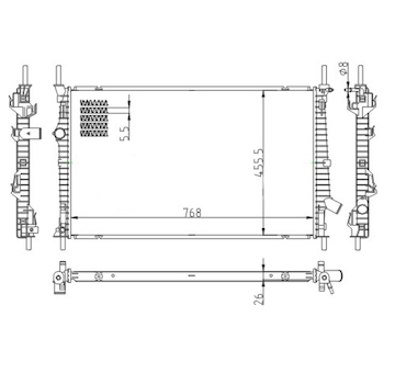 Chladič, chlazení motoru HART 643 015