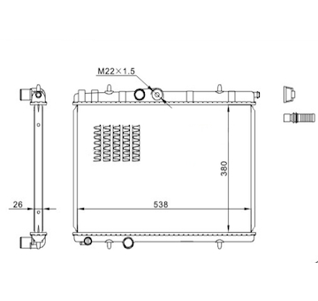 Chladič, chlazení motoru HART 605 786