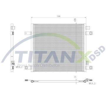 Kondenzátor, klimatizace TitanX CD179001