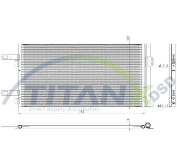 Kondenzátor, klimatizace TitanX CD359007