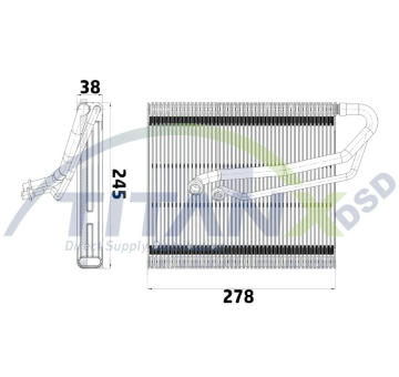 Výparník, klimatizace TitanX EV119004