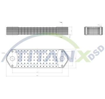 Olejový chladič, motorový olej TitanX OX149001