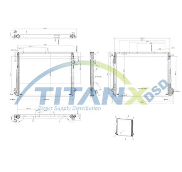 Chladič, chlazení motoru TitanX RX149007