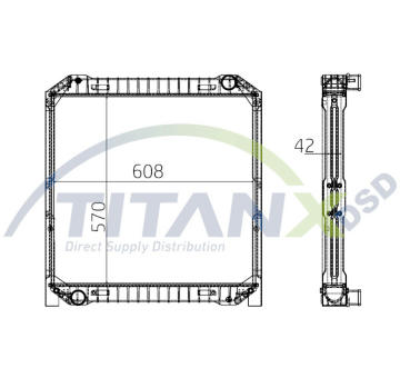 Chladič, chlazení motoru TitanX RX159008