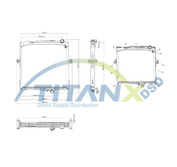 Chladič, chlazení motoru TitanX RX169018