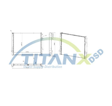 Chladič, chlazení motoru TitanX RX609004