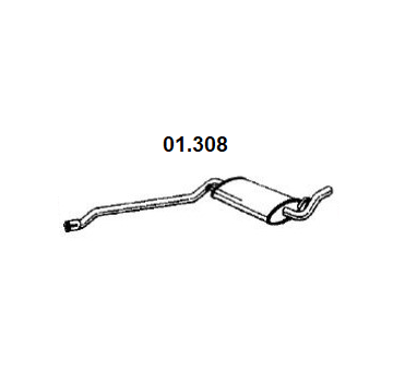 Střední tlumič výfuku NOVAK 01.308