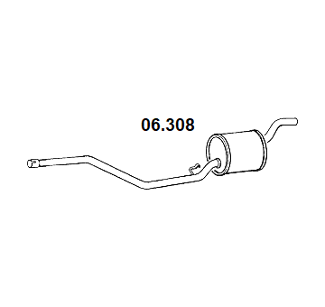Střední tlumič výfuku NOVAK 06.308