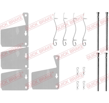 Sada prislusenstvi, oblozeni kotoucove brzdy QUICK BRAKE 109-0955