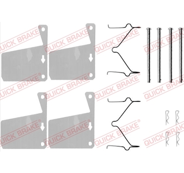 Sada příslušenství, obložení kotoučové brzdy QUICK BRAKE 109-0960