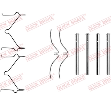 Sada prislusenstvi, oblozeni kotoucove brzdy QUICK BRAKE 109-1126