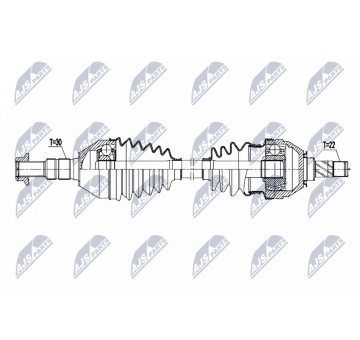 Hnací hriadeľ NTY NPW-PL-176