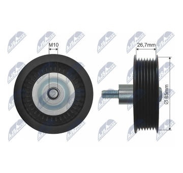 Vratna/vodici kladka, klinovy remen NTY RNK-FR-045