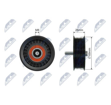 Vratná/vodiaca kladka klinového remeňa NTY RNK-ME-028