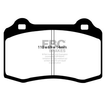 Sada brzdových destiček, kotoučová brzda EBC Brakes DP41140R