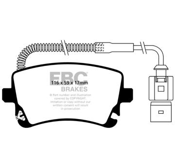 Sada brzdových destiček, kotoučová brzda EBC Brakes DP41470R