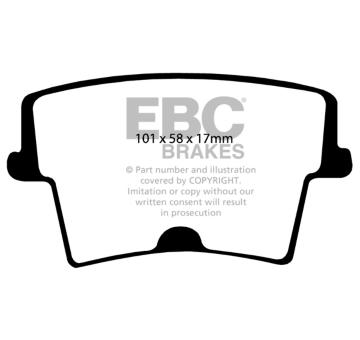 Sada brzdových destiček, kotoučová brzda EBC Brakes DP41722R