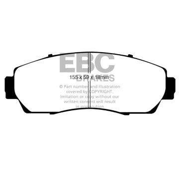 Sada brzdových destiček, kotoučová brzda EBC Brakes DP41743R