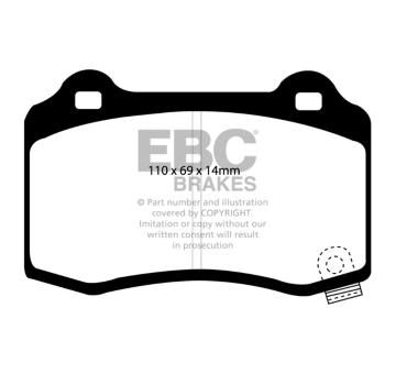 Sada brzdových destiček, kotoučová brzda EBC Brakes DP61788