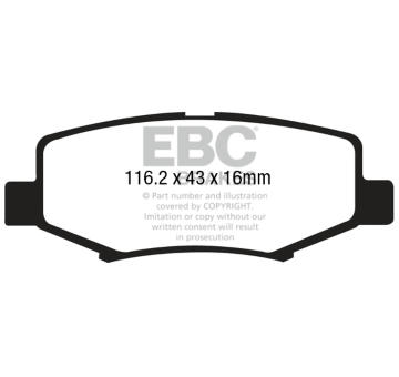 Sada brzdových destiček, kotoučová brzda EBC Brakes DP1799