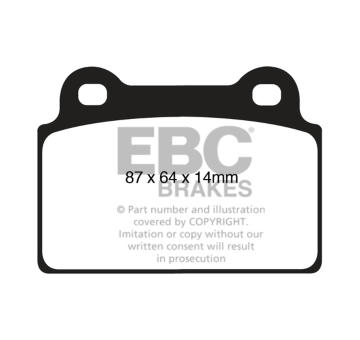 Sada brzdových destiček, kotoučová brzda EBC Brakes DP41985R