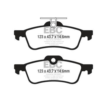 Sada brzdových destiček, kotoučová brzda EBC Brakes DP42181R