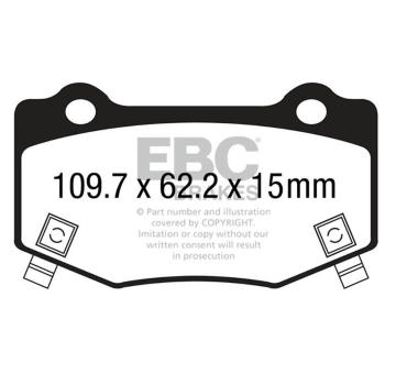 Sada brzdových destiček, kotoučová brzda EBC Brakes DP43023R