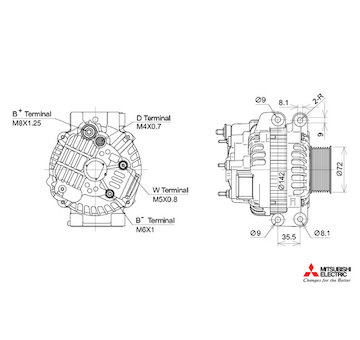 generátor KUTNAK AUTOMOTIVE 723419/M